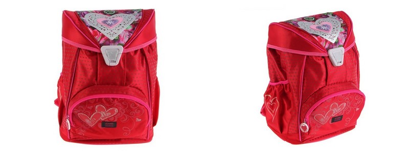 Рюкзак школьный "Proff. Hearts" 36.5*29*18.5 см, 1 отд. на молнии, 3 внеш. карм., уплот. лямки					 HS16-BPA-15